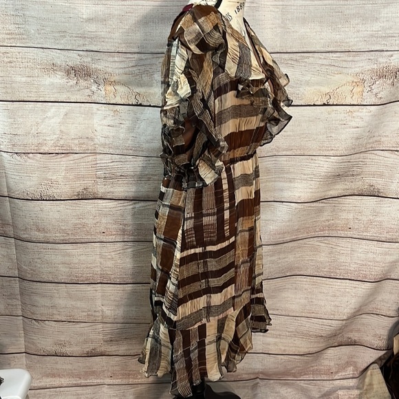 Plenty by Tracy Reese Silk Dress Ruffles Size Medium - Picture 4 of 11